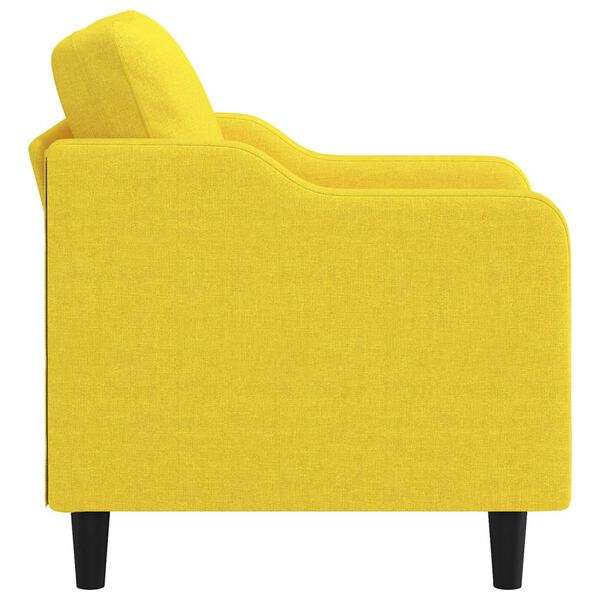 vidaXL Fauteuil Jaune clair 60 cm Tissu