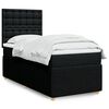 vidaXL Sommier &agrave; lattes de lit avec matelas Noir 100x200 cm Tissu