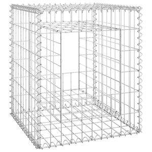 vidaXL Poteau &agrave; panier de gabion 50x50x60 cm Fer