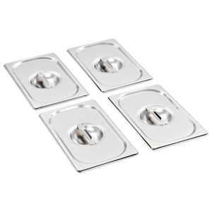 Couvercles de plateau 4 pcs GN 1/4 Acier inoxydable