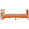 vidaXL Cadre de lit sans matelas cire marron 135x190cm bois pin massif