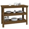 vidaXL Banc de travail Marron miel 110,5x50x80 cm Bois de pin massif