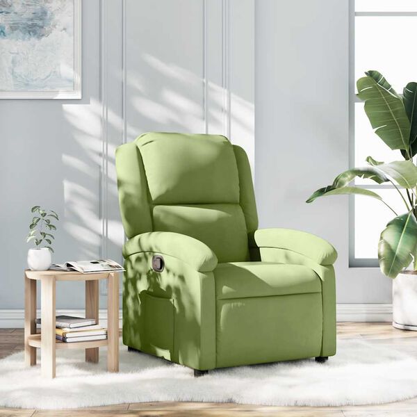 vidaXL Fauteuil inclinable vert clair velours