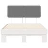 vidaXL Cadre de lit avec t&ecirc;te de lit rembourr&eacute;e Gris clair