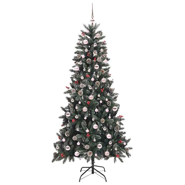 vidaXL Sapin de No&euml;l artificiel Vert 240 cm PVC, plastique et acier