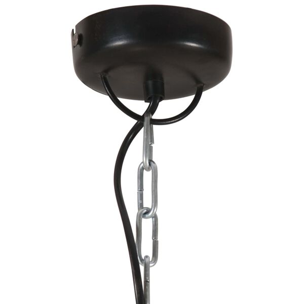 vidaXL Lampe suspendue industrielle 25 W Noir Rond Manguier 50 cm E27