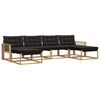 vidaXL Ensemble de canap&eacute;s d'ext&eacute;rieur 6 pcs Blanc et noir