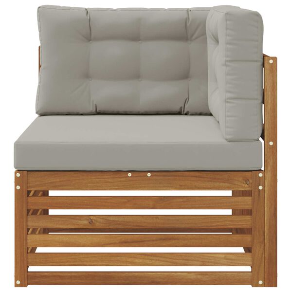 vidaXL Canap&eacute; d'angle ext&eacute;rieur Bois d'Acacia Massif Naturel