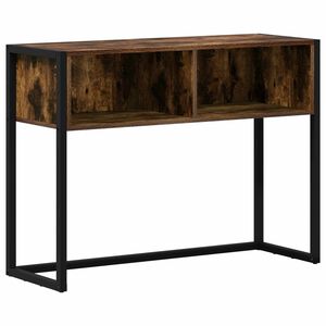 vidaXL Table d'appoint Ch&ecirc;ne Fum&eacute; 100 x 36 x 75 cm Bois d'ing&eacute;nierie