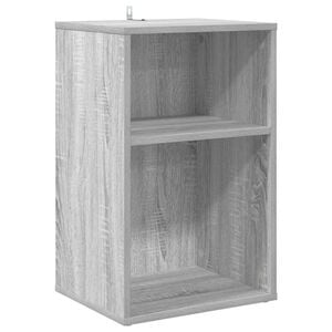 vidaXL Meuble &agrave; vinyles Sonoma gris 38 x 33 x 61 cm Bois d'ing&eacute;nierie