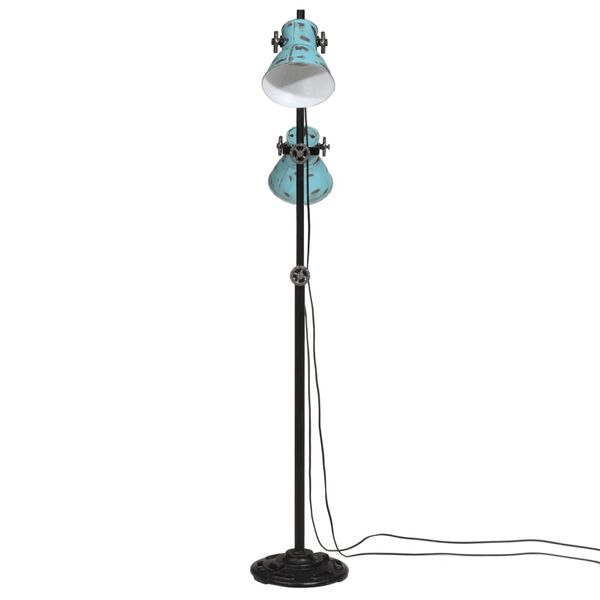 vidaXL Lampadaire 25 W bleu d&eacute;lav&eacute; 25x25x90/140 cm E27