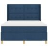 vidaXL Lit &agrave; ressorts avec matelas Bleu 140 x 190 cm tissu
