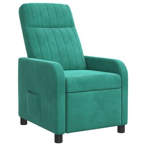 vidaXL Fauteuil inclinable Turquoise Velours (V)