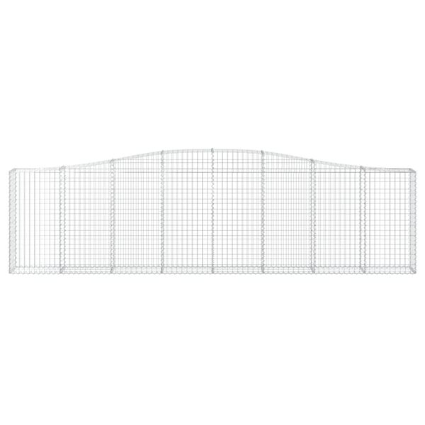 vidaXL Panier de gabions arqué 400x30x100/120 cm Fer galvanisé
