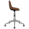 vidaXL Chaise pivotante de bureau Marron Tissu