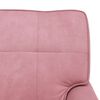 vidaXL Chaise longue avec coussin Rose 91 x 157 x 91 cm Velours