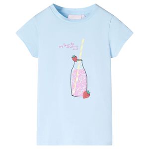 T-shirt pour enfants bleu doux 128