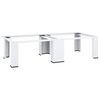 vidaXL Socle double pour lave-linge et s&egrave;che-linge Blanc