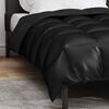 vidaXL Duvet d'hiver Noir 140 x 220 cm Satin et Microfibre