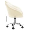 vidaXL Chaise pivotante de salle &agrave; manger Cr&egrave;me Tissu