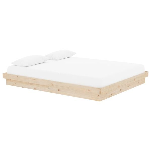 vidaXL Cadre de lit sans matelas bois massif 160x200 cm