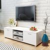 vidaXL Meuble TV Blanc brillant 140x40,5x35 cm