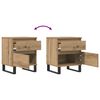 vidaXL Tables de chevet 2 pcs ch&ecirc;ne artisanal 40x35x50 cm