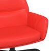 vidaXL Chaise de relaxation avec tabouret Rouge Similicuir