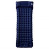 vidaXL Matelas de camping autogonflant oreiller 1 personne bleu marine