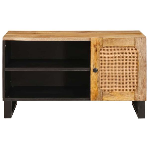 vidaXL Meuble TV Marron 80 x 33 x 46 cm Bois de mangue massif