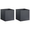 vidaXL Cache-pot de jardin 2 pc Anthracite 35 x 35 x 35 cm