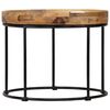 vidaXL Table basse Bois de manguier massif et acier 50x40 cm