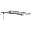 vidaXL Store r&eacute;tractable manuel avec LEDs Gris clair et blanc