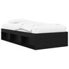 vidaXL Cadre de lit avec rangement avec &eacute;tag&egrave;re Ch&ecirc;ne noir 80 x 200 cm