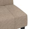 vidaXL Canap&eacute;-lit &agrave; 2 places avec tabouret Taupe Tissu microfibre
