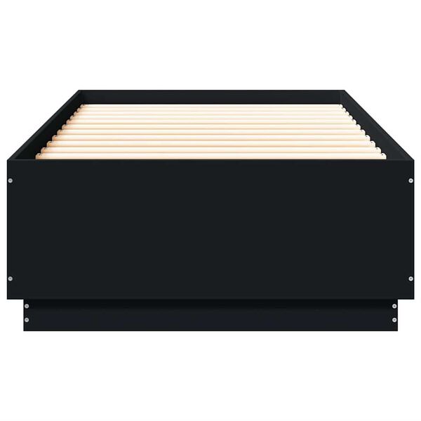 vidaXL Cadre de lit sans matelas noir 100x200 cm