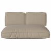 vidaXL Set de coussins de palette 3 pcs Taupe 120 x 80 x 12 cm