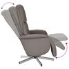 vidaXL Fauteuil inclinable avec repose-pieds taupe tissu