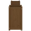 vidaXL Banc avec jardinières marron miel bois massif de pin