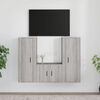 vidaXL Ensemble de meubles TV 3 pcs Sonoma gris Bois d'ing&eacute;nierie