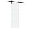 vidaXL Porte coulissante Blanc et Noir 78 x 211 cm Pin massif