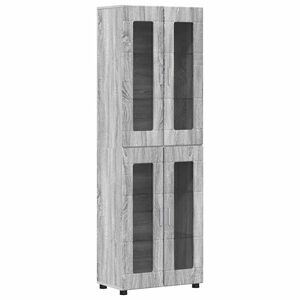 vidaXL Haut Armoire avec &eacute;tag&egrave;re FLORIN Gris Sonoma 60 x 35 x 182 cm