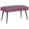 vidaXL Banc avec capitonnage bouton Pourpre 80 x 40 x 46 cm Velours