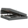 vidaXL Lit avec rangement et matelas Gris fonc&eacute; 200 x 200 cm Velours