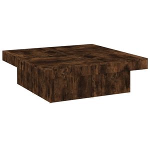 vidaXL Table basse Ch&ecirc;ne fum&eacute; 90x90x28 cm Bois d'ing&eacute;nierie