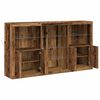 vidaXL Buffet LED Bois ancien 181,5 x 37 x 100 cm Bois d'ing&eacute;nierie