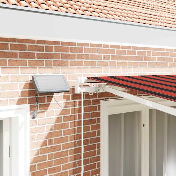 vidaXL Auvent manuel rétractable avec LED 300x250 cm Orange et marron