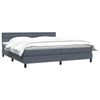 vidaXL Sommier &agrave; lattes de lit et matelas gris fonc&eacute; 200x210cm velours