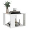 vidaXL Table basse Blanc brillant 40x40x30 cm Bois d'ing&eacute;nierie