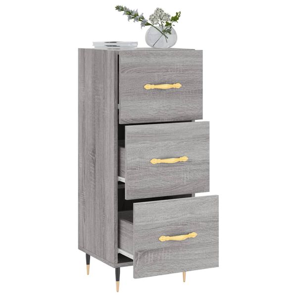 vidaXL Buffet Sonoma gris 34,5x34x90 cm Bois d'ingénierie